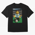 Block Leo Oversized T-Shirt Follow the Final Road of FIFA World Cup 2026 USA Canada Mexico Spirit, Centered on Germany, Cristiano Ronaldo, Haaland and CR7, Game Day Rituals, Football Legends, Country Pride and the Road to the Final; Ideal for Fans
