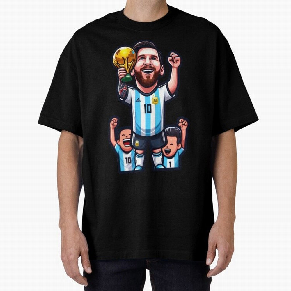 Lionel Messi Digital Print on T-Shirt Classic T-Shirt Celebrate the Road through FIFA World Cup 2026 Spirit, Celebrating England, France and Netherlands, Haaland, Football History, Final Match Energy, Crowd Noise and Once in a Lifetime Moments;