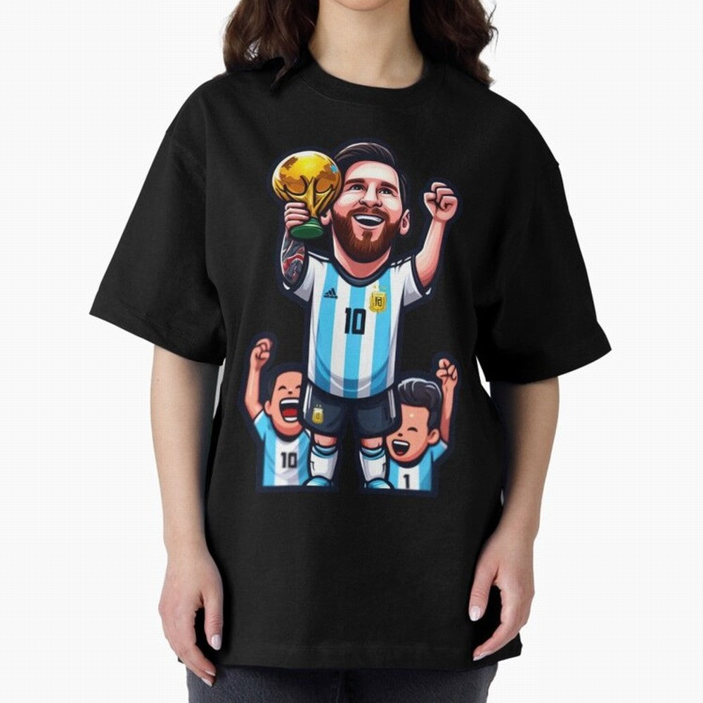 Lionel Messi Digital Print on T-Shirt Classic T-Shirt Celebrate the Road through FIFA World Cup 2026 Spirit, Celebrating England, France and Netherlands, Haaland, Football History, Final Match Energy, Crowd Noise and Once in a Lifetime Moments;