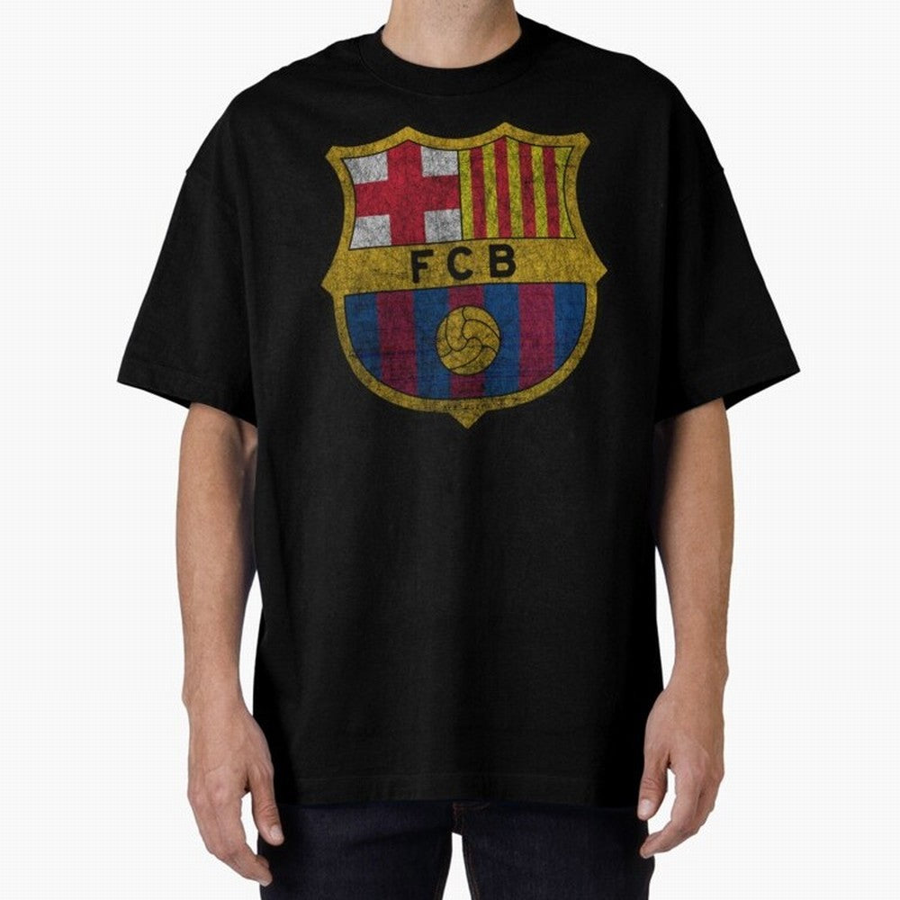 fc barcelona Oversized T-Shirt Show Up for the Glory of FIFA World Cup 2026 USA Canada Mexico for Fans of Messi, CR7 and Mbappe and England and Germany, Bringing Retro Football Energy, Iconic Rivalries, Trophy Chase Drama and Stadium Atmosphere;