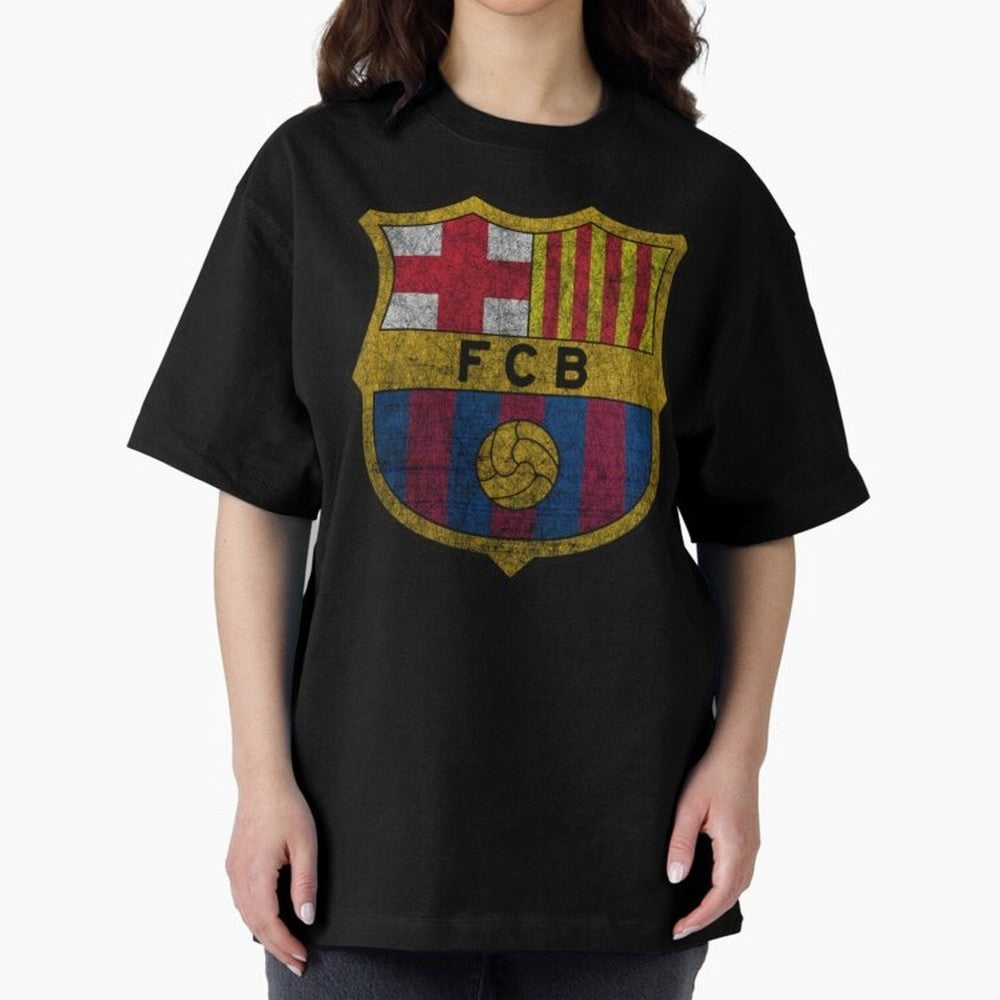 fc barcelona Oversized T-Shirt Show Up for the Glory of FIFA World Cup 2026 USA Canada Mexico for Fans of Messi, CR7 and Mbappe and England and Germany, Bringing Retro Football Energy, Iconic Rivalries, Trophy Chase Drama and Stadium Atmosphere;
