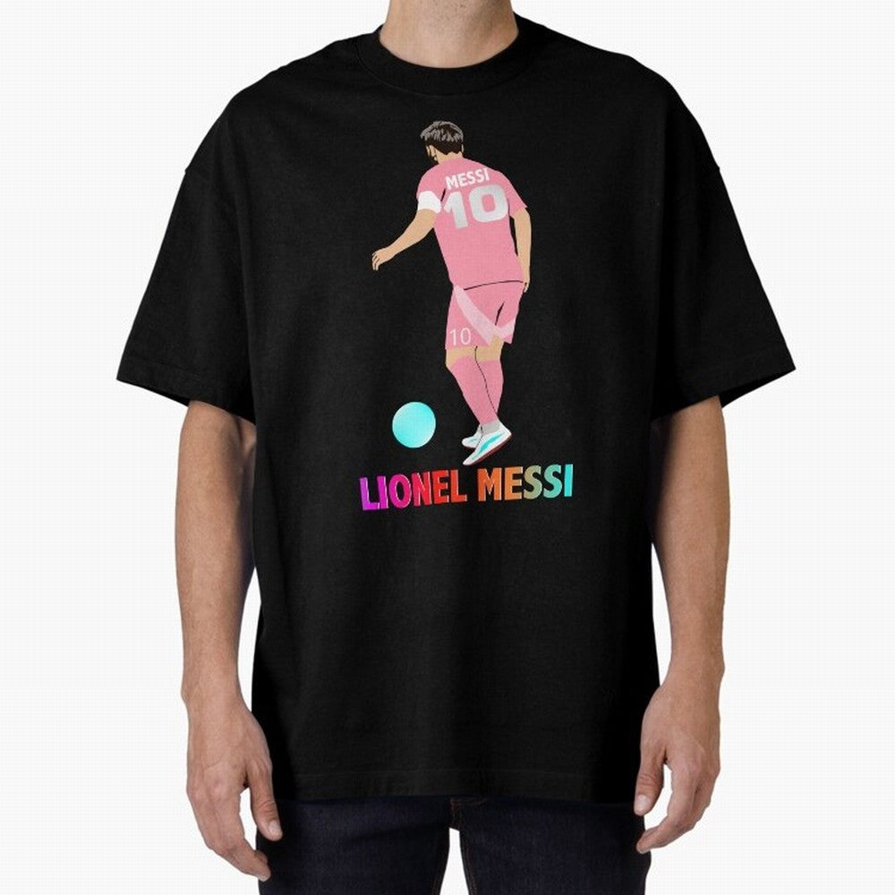 Lionel Messi illustration Oversized T-Shirt Follow the Final Road of Match Day Hype around FIFA World Cup 2026 USA Canada Mexico, Messi, CR7 and Mbappe, Portugal, Soccer Culture, Superstar Moments, National Team Dreams and Competitive Fire; Created