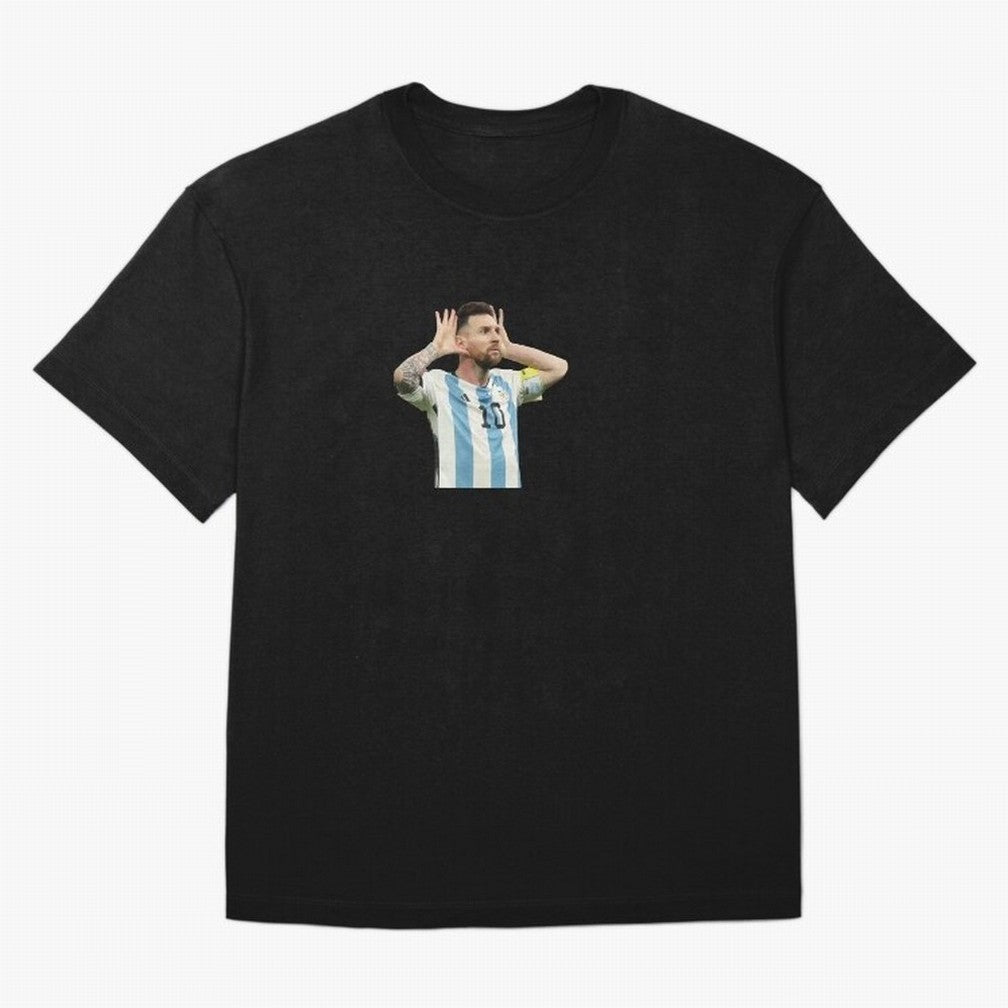 Lionel Messi Argentina Celebration Sticker Oversized T-Shirt Represent Match Day Hype around FIFA World Cup 2026, Neymar, Portugal, Champion Mindset, Group Stage Buzz, Knockout Tension and Passionate Fan Culture; Ideal for Passionate Fans Who Love
