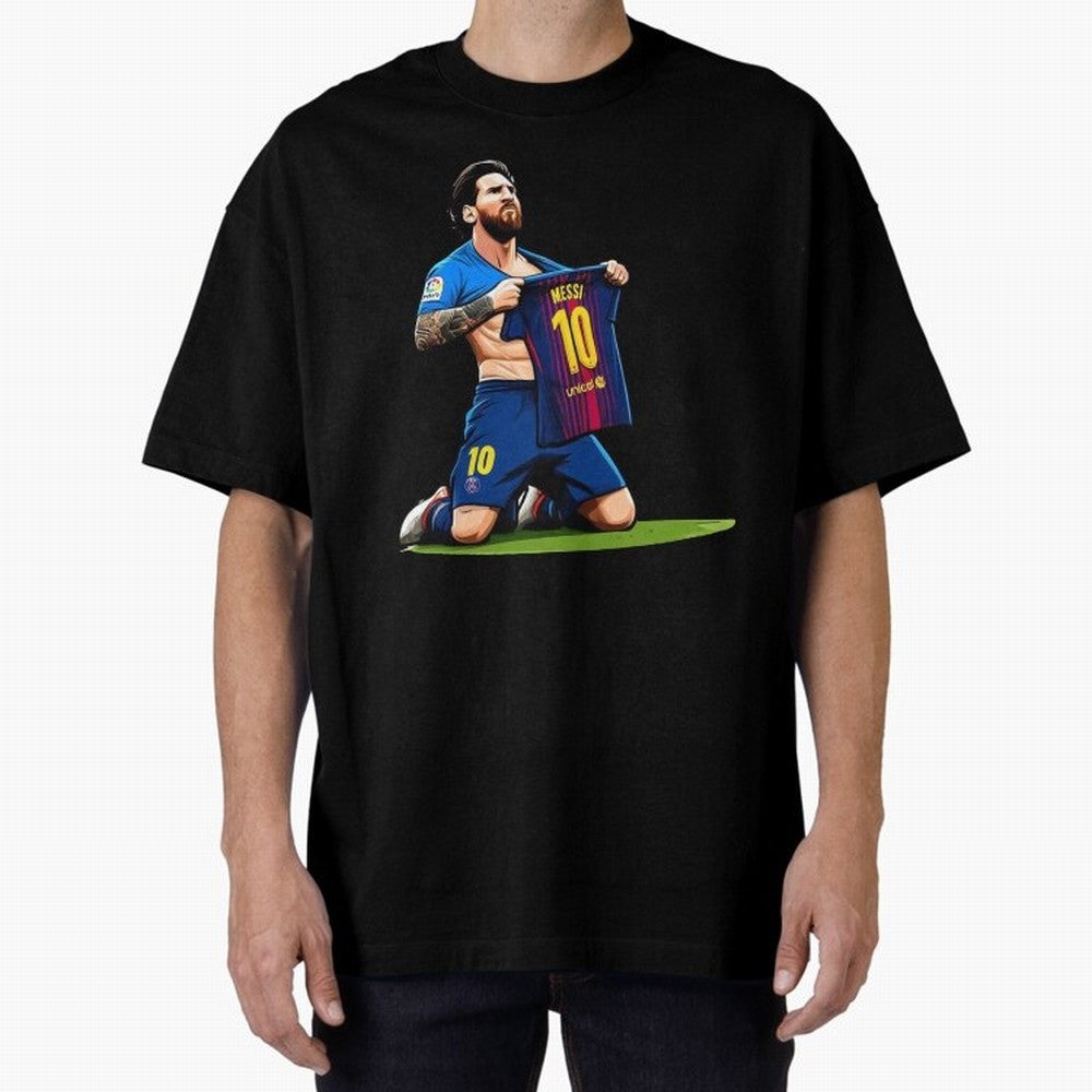 Lionel Messi's Barcelona T-Shirt 10 Classic T-Shirt Spotlight the FIFA World Cup 2026 USA Canada Mexico Journey through Haaland Highlights, Spain Pride, Global Supporter Spirit, Legendary Goals, National Colors and Tournament Celebration; Perfect