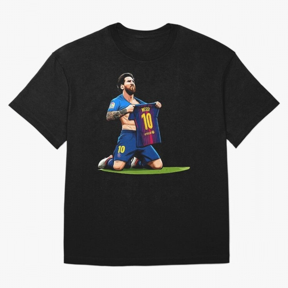 Lionel Messi's Barcelona T-Shirt 10 Classic T-Shirt Spotlight the FIFA World Cup 2026 USA Canada Mexico Journey through Haaland Highlights, Spain Pride, Global Supporter Spirit, Legendary Goals, National Colors and Tournament Celebration; Perfect