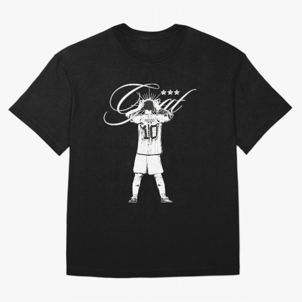 Messi Argentina, GOAT Oversized T-Shirt Bring Legendary Rivalry Energy to FIFA World Cup 2026 Celebrating Messi and Cristiano Ronaldo, Spain and Netherlands Energy, Retro Football Energy, Iconic Rivalries, Trophy Chase Drama and Stadium Atmosphere;