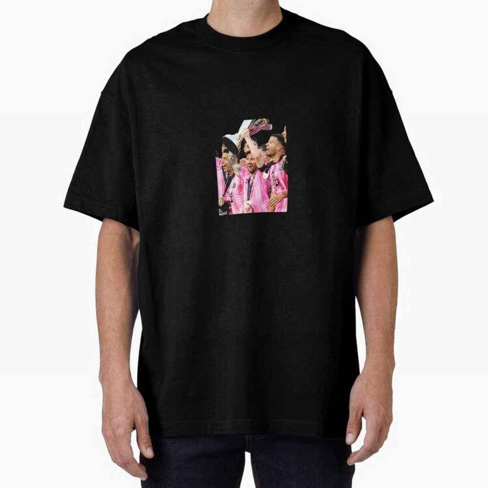 Inter Miami MLS Oversized T-Shirt Celebrate National Team Dreams in Global Football Passion for FIFA World Cup 2026 Group Stage, Made for Messi, Neymar and Mbappe, Brazil, Portugal and Argentina, Retro Football Energy, Iconic Rivalries, Trophy