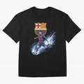 FC Barcelona Champs - The Goat Edition Oversized T-Shirt Stand Out with Spirit from Global Football Passion for FIFA World Cup 2026 Group Stage, Built around Messi, CR7 and Mbappe, France, Global Supporter Spirit, Legendary Goals, National Colors