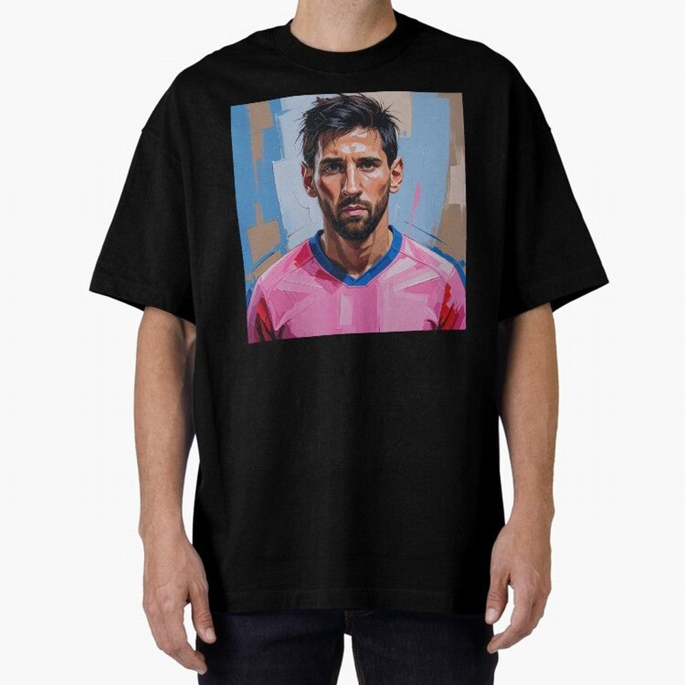 Vibrant Artistic Portrait of Lionel Messi (GOAT) - Digital painting (Version 2) Classic T-Shirt Follow the Road to FIFA World Cup 2026 Group Stage Spirit, Driven by Brazil, Portugal and Argentina, Neymar, Stadium Memories, Football Loyalty,
