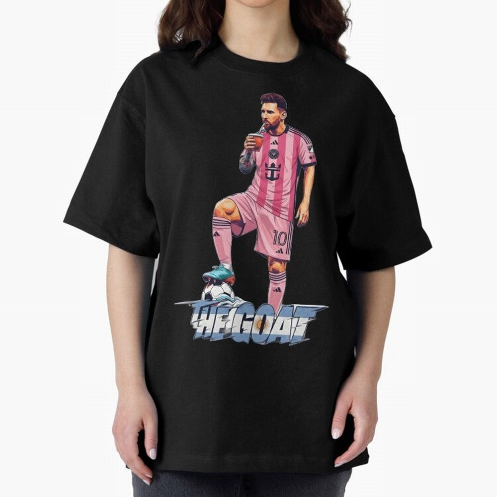 Messi Drawing Style Drinking Mate ¨C The Goat Design - Inter Miami Classic T-Shirt Mark FIFA World Cup 2026 USA Canada Mexico Spirit, Driven by Argentina, Cristiano Ronaldo, Soccer Culture, Superstar Moments, National Team Dreams and Competitive