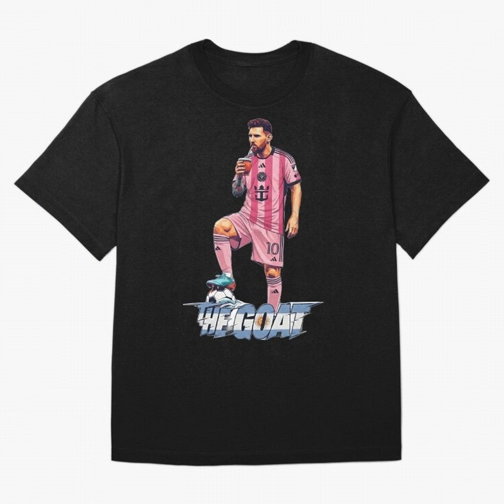 Messi Drawing Style Drinking Mate ¨C The Goat Design - Inter Miami Classic T-Shirt Mark FIFA World Cup 2026 USA Canada Mexico Spirit, Driven by Argentina, Cristiano Ronaldo, Soccer Culture, Superstar Moments, National Team Dreams and Competitive