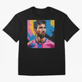 Vibrant Artistic Digital Painting Portrait of Lionel Messi (GOAT) Classic T-Shirt Represent the Passion of Global Football Passion for FIFA World Cup 2026 USA Canada Mexico, Connected to Messi, Neymar and Mbappe, Spain and Netherlands, Stadium