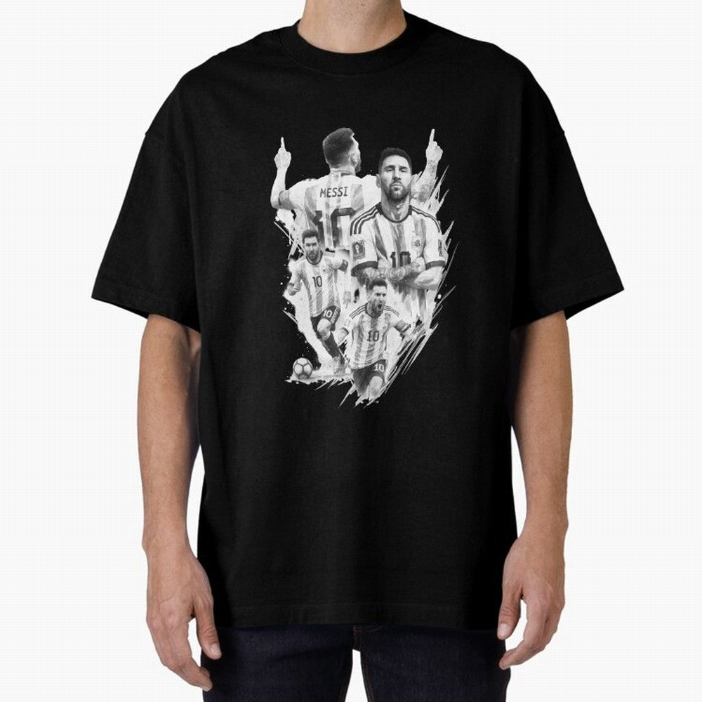 BLACK WHITE Lionel Messi watercolor illustration Classic T-Shirt Bring a Champion Mindset to FIFA World Cup 2026 Group Stage Made for Cristiano Ronaldo, England Energy, Classic Soccer Heritage, Championship Pressure, Fan Loyalty and International