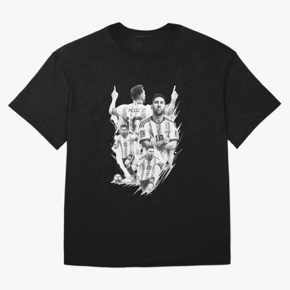 BLACK WHITE Lionel Messi watercolor illustration Classic T-Shirt Bring a Champion Mindset to FIFA World Cup 2026 Group Stage Made for Cristiano Ronaldo, England Energy, Classic Soccer Heritage, Championship Pressure, Fan Loyalty and International