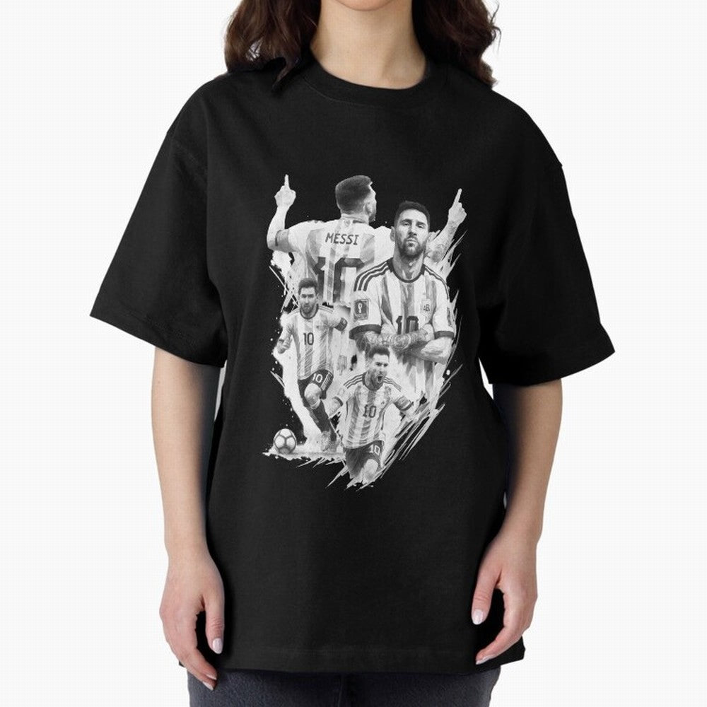 BLACK WHITE Lionel Messi watercolor illustration Classic T-Shirt Bring a Champion Mindset to FIFA World Cup 2026 Group Stage Made for Cristiano Ronaldo, England Energy, Classic Soccer Heritage, Championship Pressure, Fan Loyalty and International