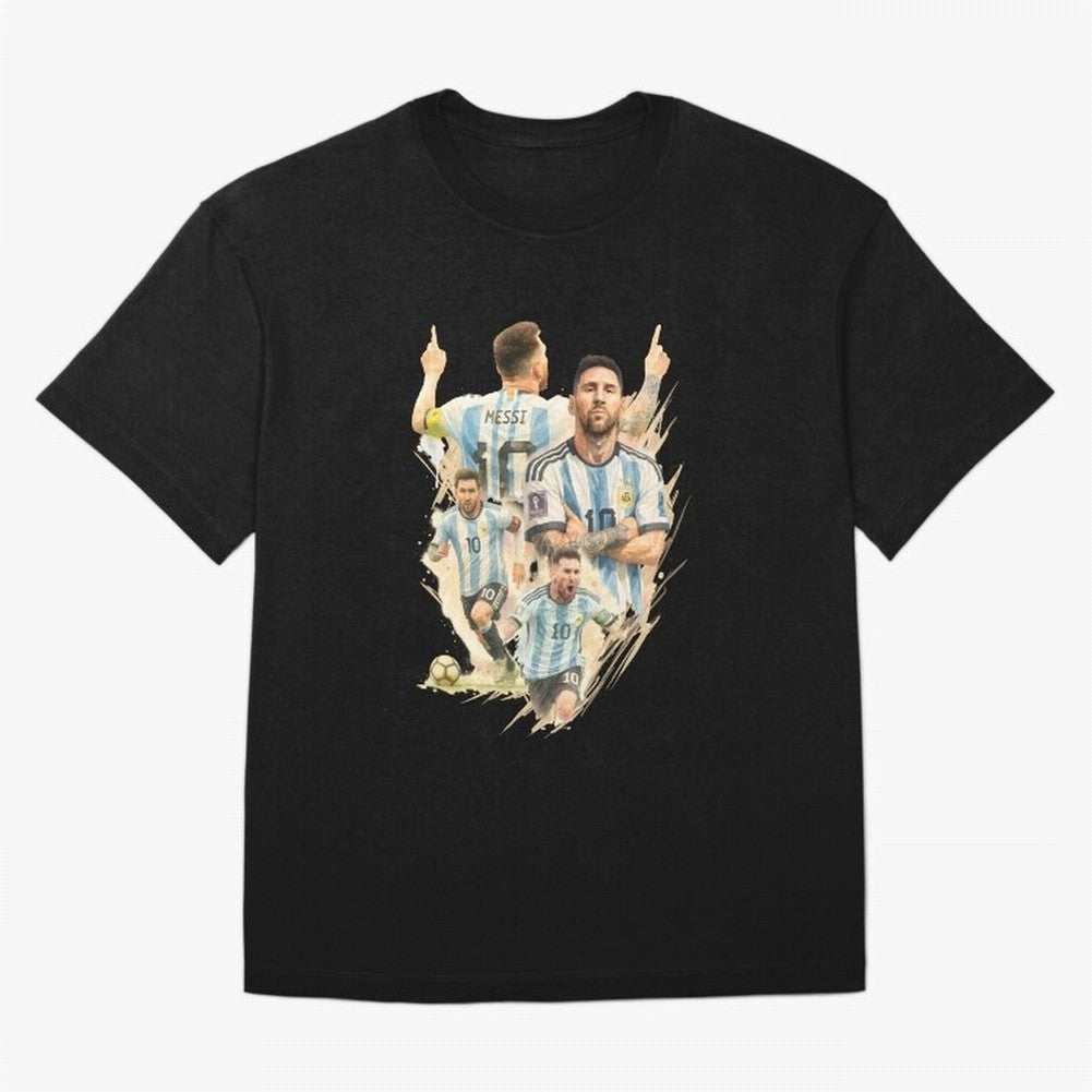 Lionel Messi watercolor illustration art Classic T-Shirt Embrace FIFA World Cup 2026 Group Stage with Cristiano Ronaldo, Haaland and CR7, Spain and Netherlands Energy, Soccer Culture, Superstar Moments, National Team Dreams and Competitive Fire;