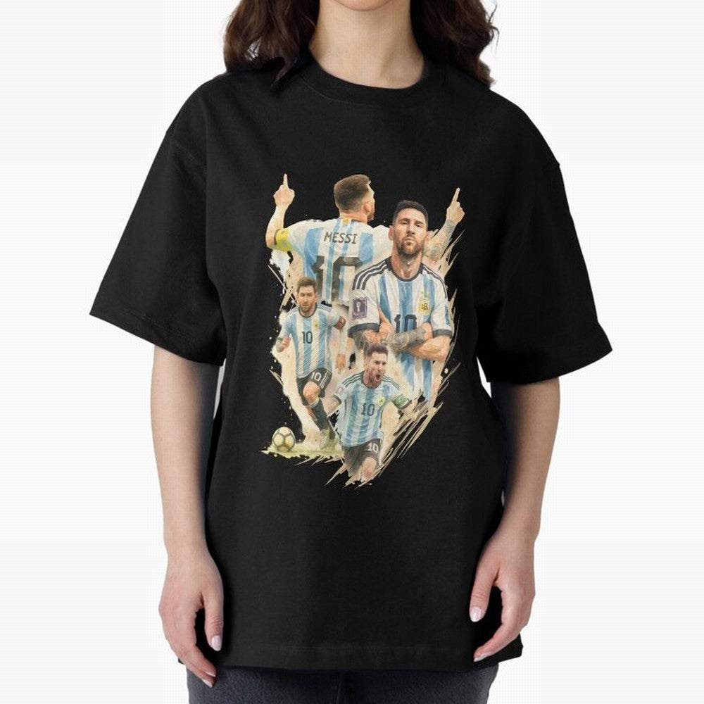 Lionel Messi watercolor illustration art Classic T-Shirt Embrace FIFA World Cup 2026 Group Stage with Cristiano Ronaldo, Haaland and CR7, Spain and Netherlands Energy, Soccer Culture, Superstar Moments, National Team Dreams and Competitive Fire;