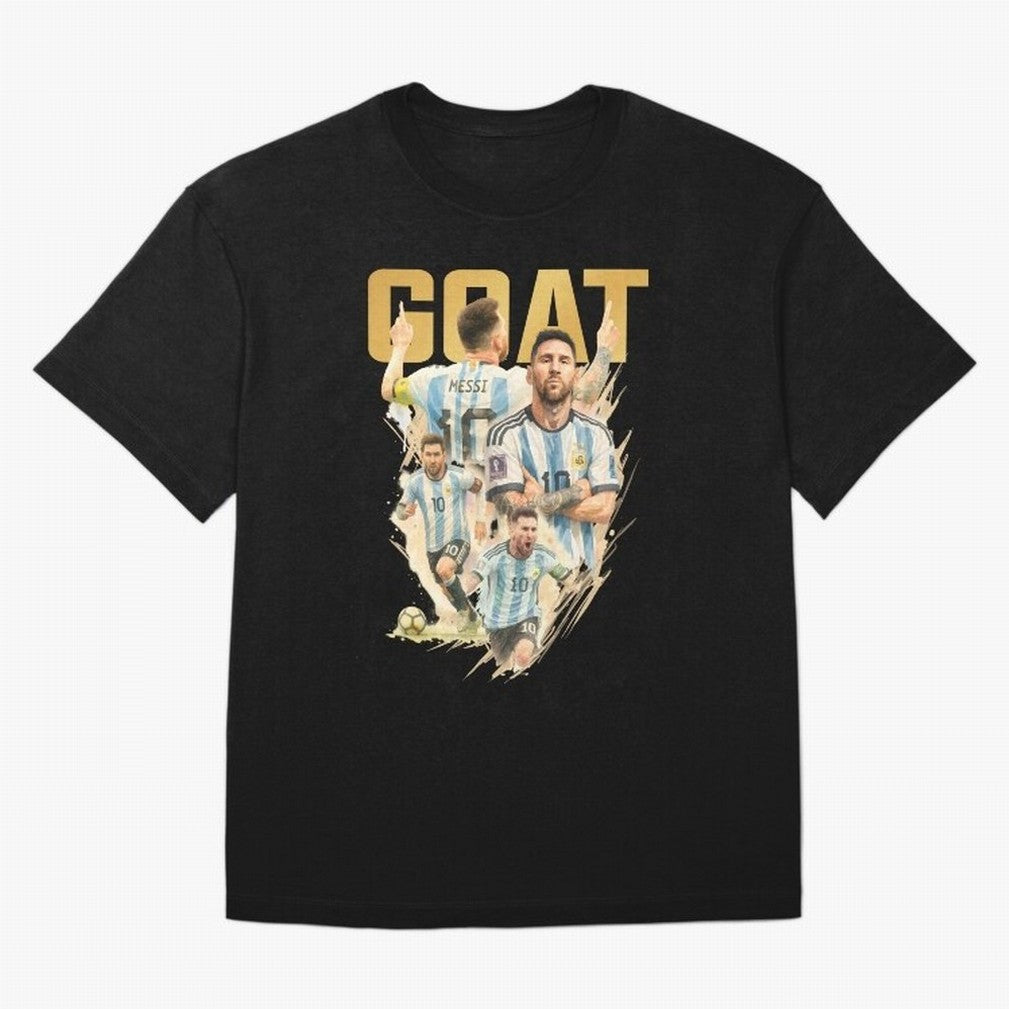 GOAT Lionel Messi watercolor illustration Oversized T-Shirt Create Global Football Passion for FIFA World Cup 2026 Group Stage, Celebrating Messi, Argentina, France and Brazil, Sports Nostalgia, International Competition, Famous Players and