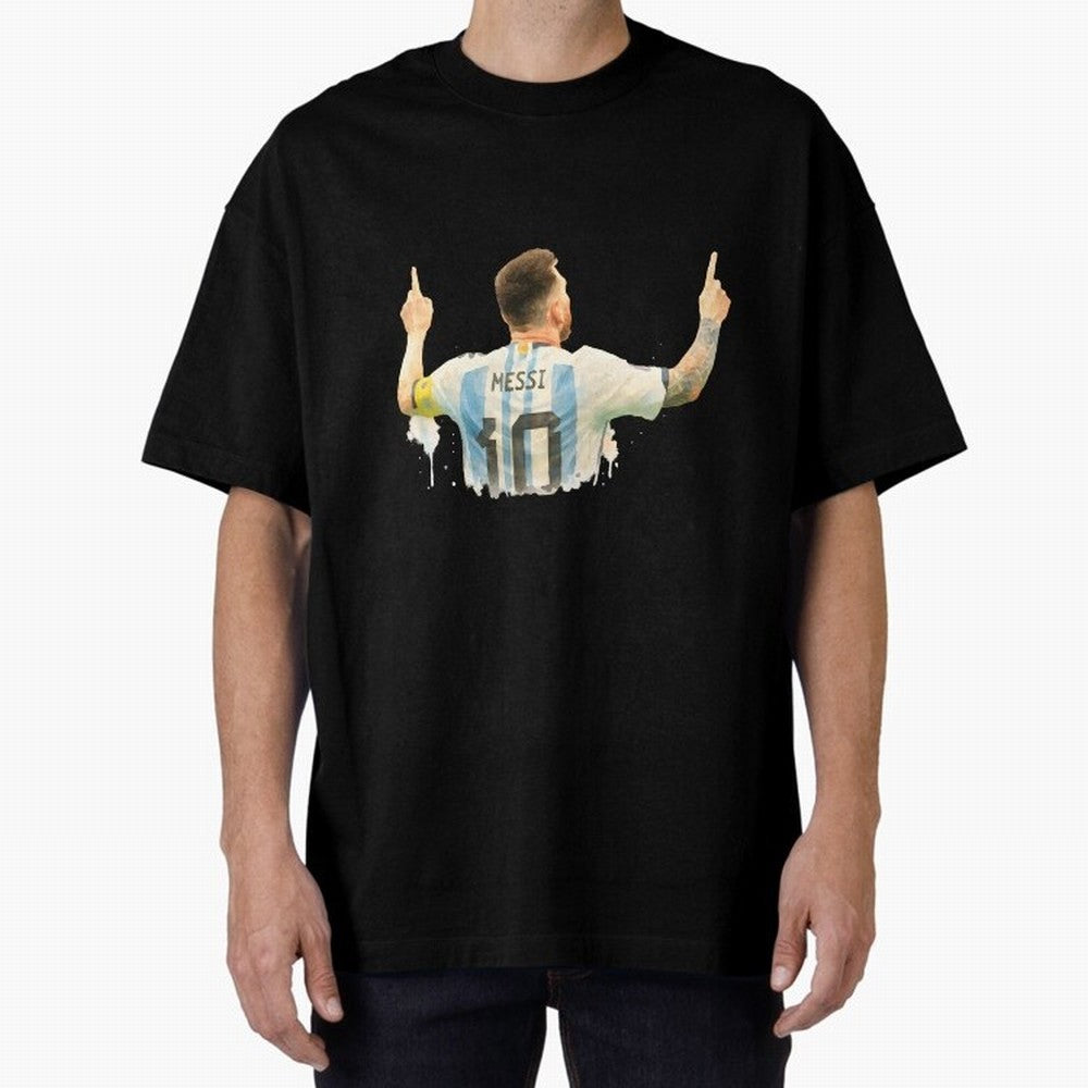 celebration Lionel Messi watercolor illustration Classic T-Shirt Celebrate Classic Football Spirit in Global Football Passion for FIFA World Cup 2026, Inspired by Messi, CR7 and Mbappe, Brazil, Portugal and Argentina, Stadium Chants, National