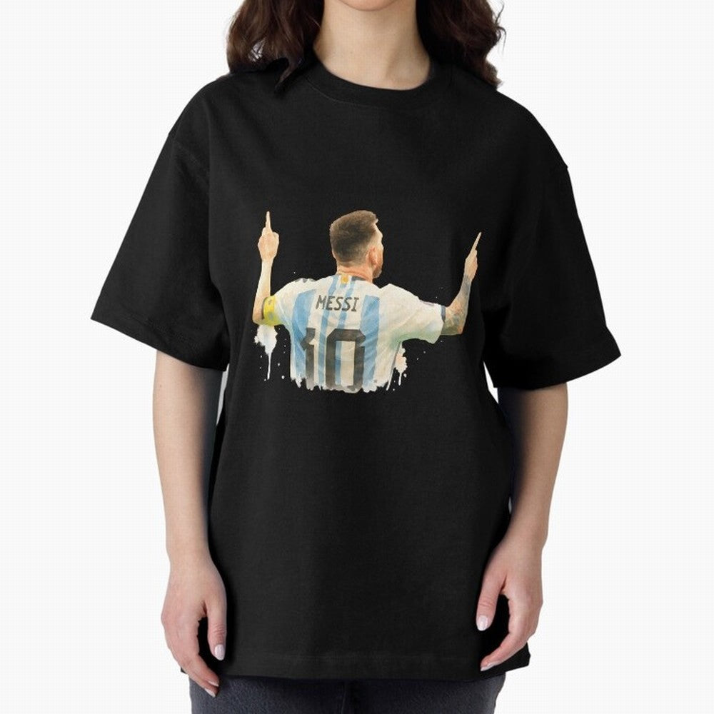 celebration Lionel Messi watercolor illustration Classic T-Shirt Celebrate Classic Football Spirit in Global Football Passion for FIFA World Cup 2026, Inspired by Messi, CR7 and Mbappe, Brazil, Portugal and Argentina, Stadium Chants, National