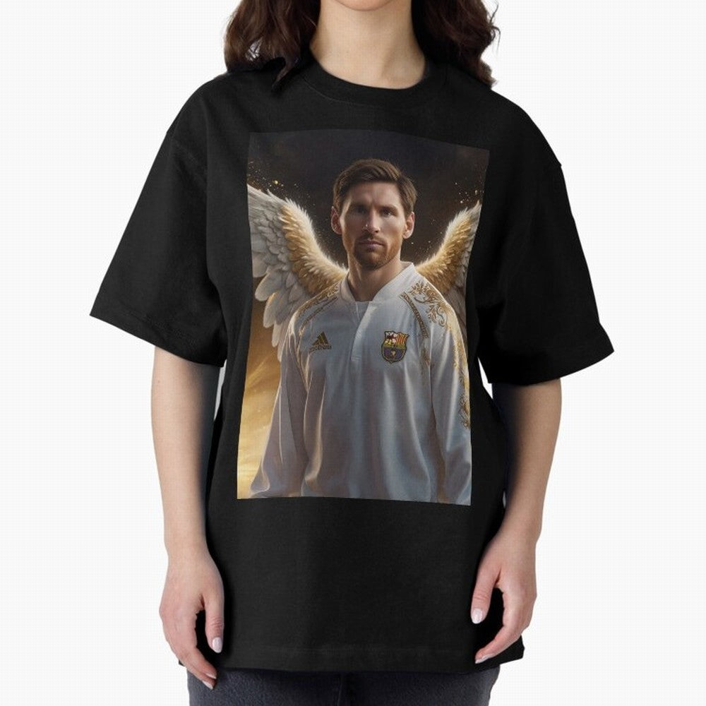 Lionel Messi An Ange Oversized T-Shirt Fuel Your Fan Pride for FIFA World Cup 2026 Group Stage for Fans of Haaland and Brazil, Bringing Global Supporter Spirit, Legendary Goals, National Colors and Tournament Celebration; Created for Match Day