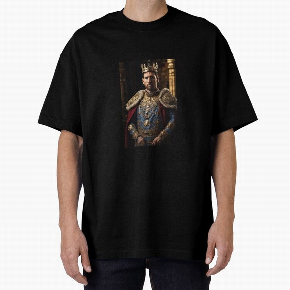 Lionel Messi, the king Oversized T-Shirt Live for the Drama of Match Day Hype around FIFA World Cup 2026 Group Stage, Messi, Spain and Netherlands, Worldwide Fan Energy, Dramatic Goals, Stadium Lights and Championship Celebrations; Made for