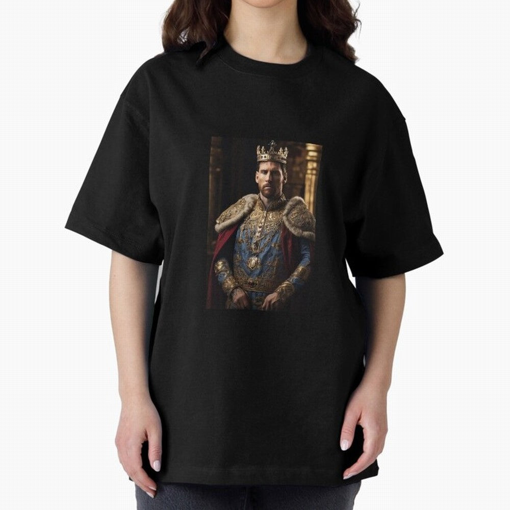 Lionel Messi, the king Oversized T-Shirt Live for the Drama of Match Day Hype around FIFA World Cup 2026 Group Stage, Messi, Spain and Netherlands, Worldwide Fan Energy, Dramatic Goals, Stadium Lights and Championship Celebrations; Made for