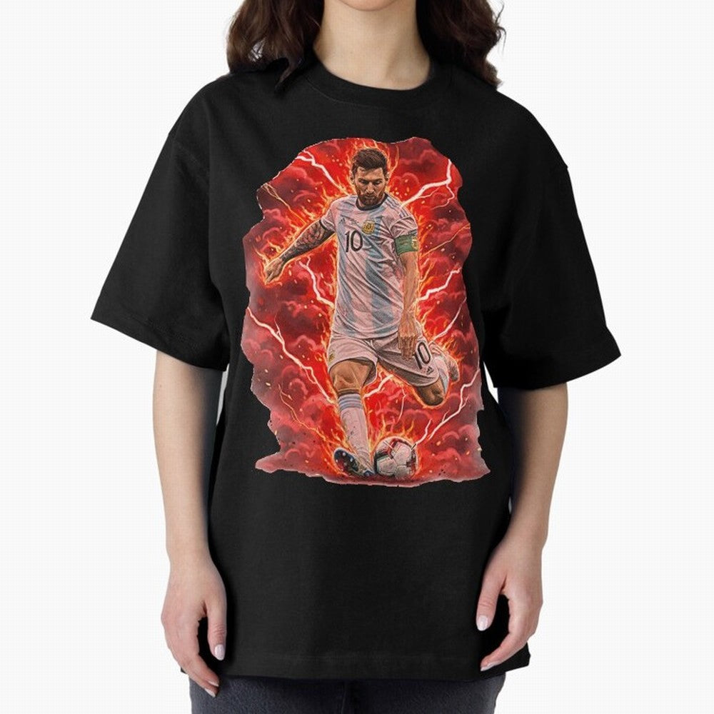 Messi Illustrated Style (HD) ¨C High Definition Design The Goat Unique Classic T-Shirt Remember FIFA World Cup 2026 for Fans of Messi, CR7 and Mbappe and Brazil, Portugal and Argentina, Bringing Tournament Hype, Historic Matchups, Family Viewing
