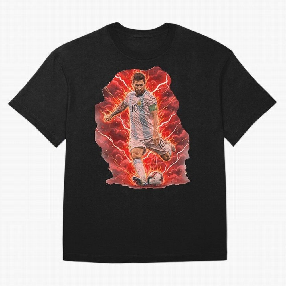 Messi Illustrated Style (HD) ¨C High Definition Design The Goat Unique Classic T-Shirt Remember FIFA World Cup 2026 for Fans of Messi, CR7 and Mbappe and Brazil, Portugal and Argentina, Bringing Tournament Hype, Historic Matchups, Family Viewing