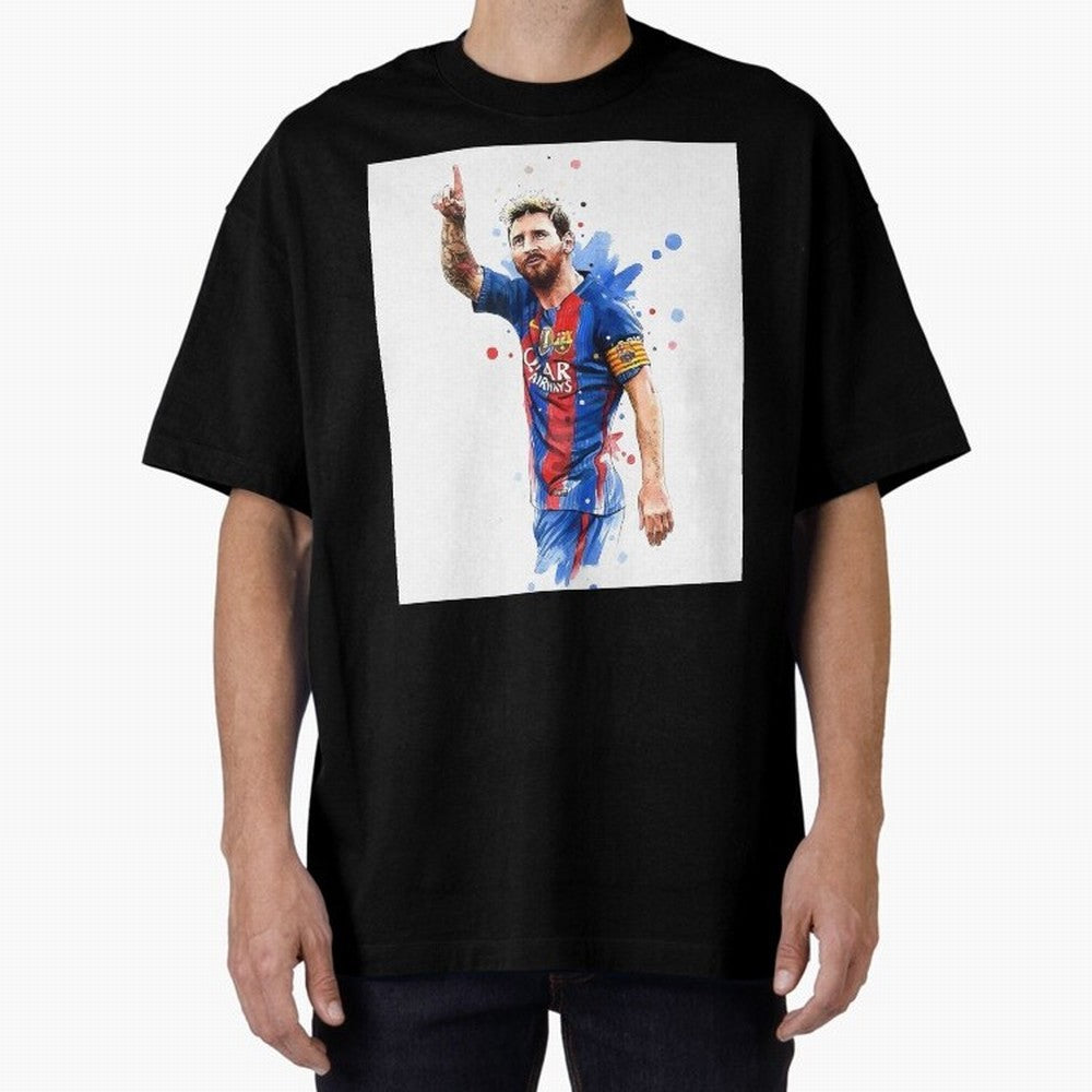 Lionel Messi Barcelona football legend Oversized T-Shirt Showcase FIFA World Cup 2026 Spirit, Built around Argentina and Brazil, Mbappe and Neymar, Championship Spirit, Famous Goals, Roaring Crowds and International Football Unity; Built for