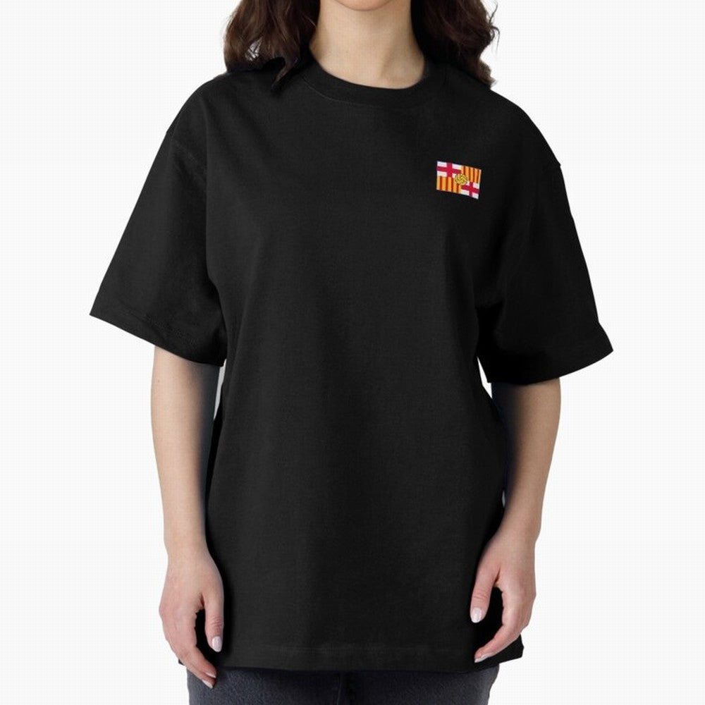 Vintage Catalan Football Heritage Flag Oversized T-Shirt Represent Fans Who Live for FIFA World Cup 2026 Group Stage Spirit, Filled with England, France and Netherlands, Cristiano Ronaldo, Tournament Hype, Historic Matchups, Family Viewing Parties