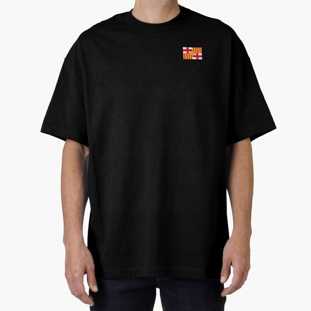 Vintage Catalan Football Heritage Flag Oversized T-Shirt Represent Fans Who Live for FIFA World Cup 2026 Group Stage Spirit, Filled with England, France and Netherlands, Cristiano Ronaldo, Tournament Hype, Historic Matchups, Family Viewing Parties