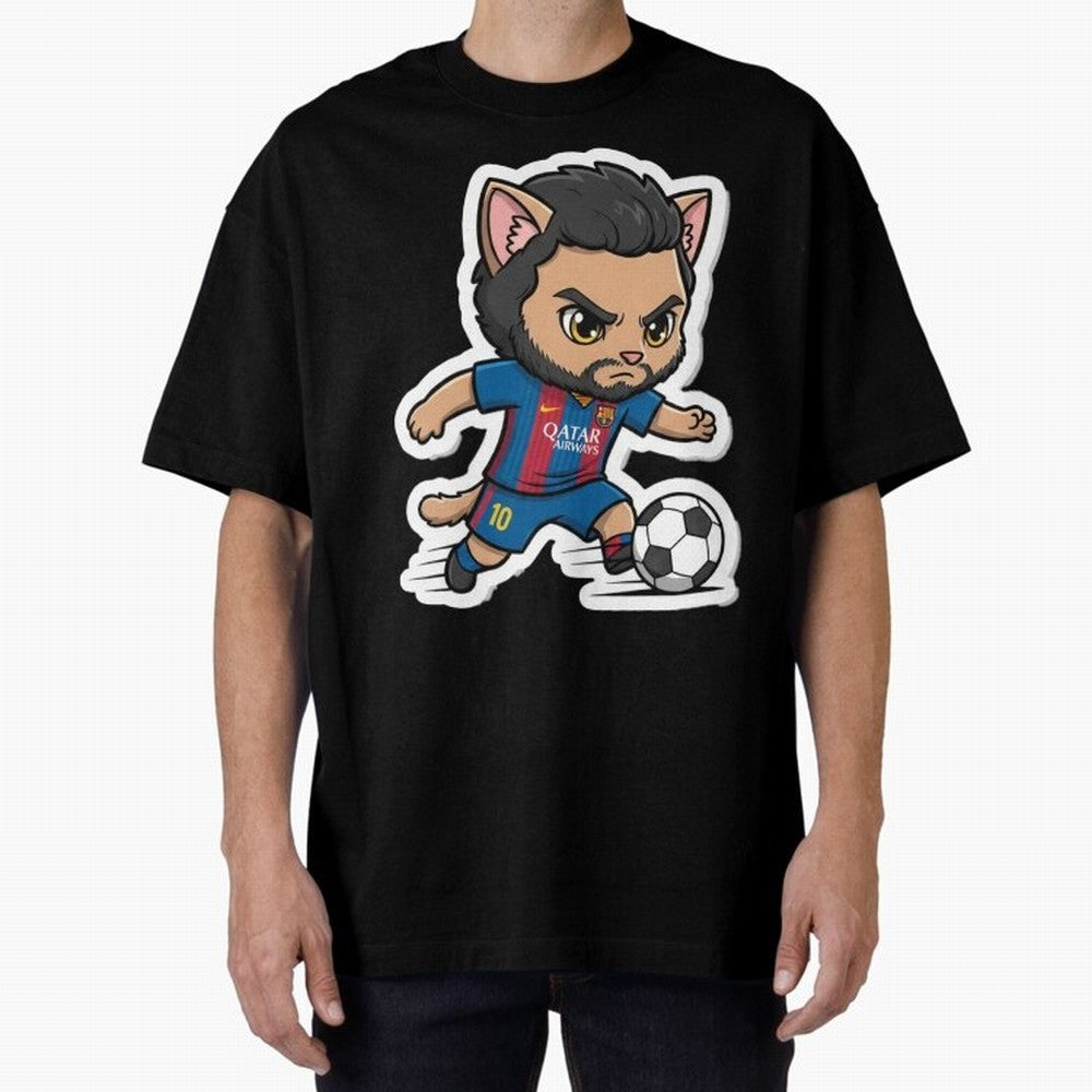 Fcb - Fc Barcelona | Cute Cat Messi with Jersey Barcelona Classic T-Shirt Celebrate Global Passion for FIFA World Cup 2026 Group Stage for Fans of CR7 and Spain, Bringing Tournament Hype, Historic Matchups, Family Viewing Parties and Global Sports