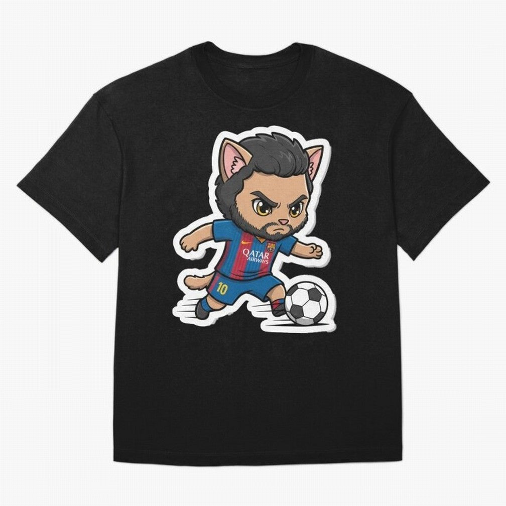 Fcb - Fc Barcelona | Cute Cat Messi with Jersey Barcelona Classic T-Shirt Celebrate Global Passion for FIFA World Cup 2026 Group Stage for Fans of CR7 and Spain, Bringing Tournament Hype, Historic Matchups, Family Viewing Parties and Global Sports