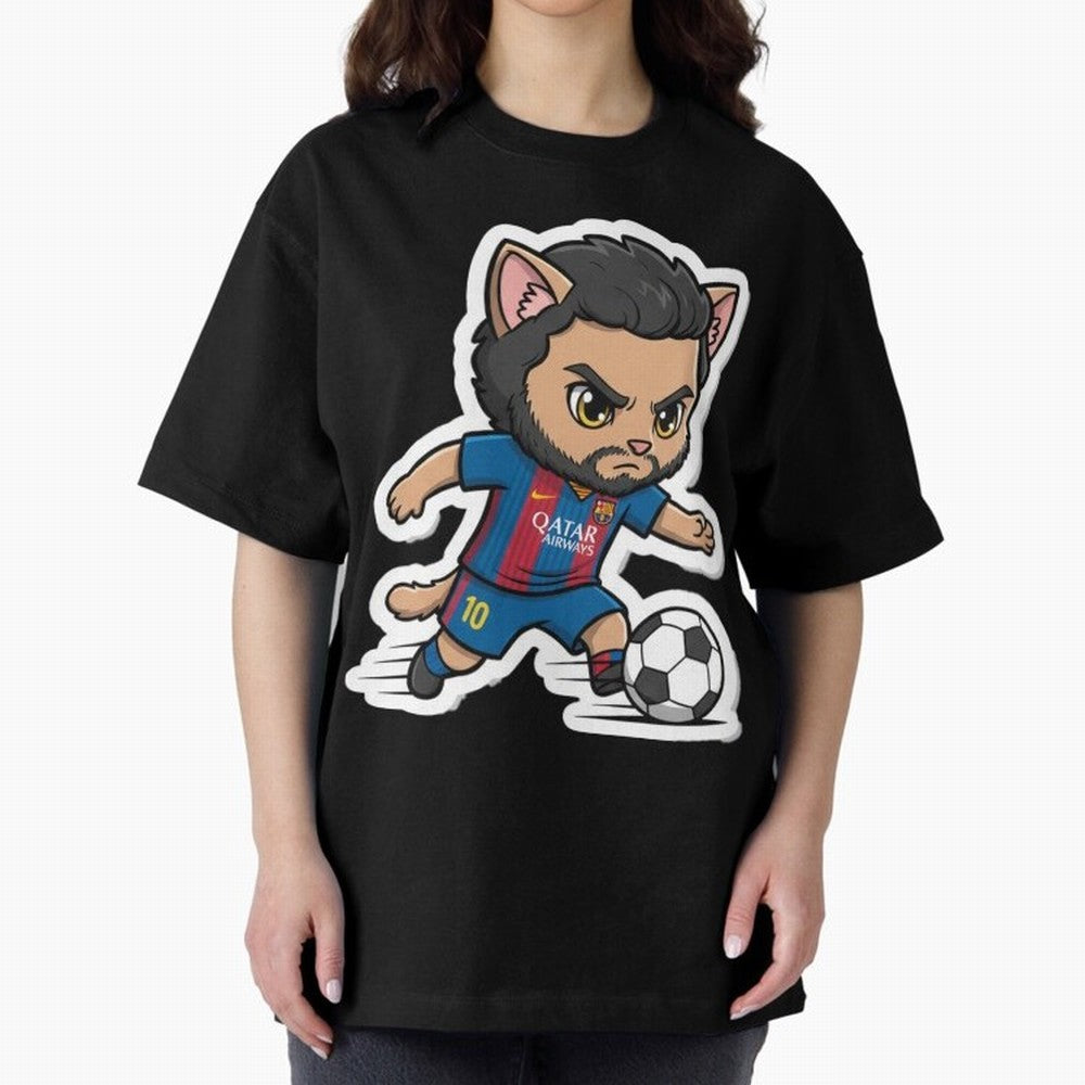 Fcb - Fc Barcelona | Cute Cat Messi with Jersey Barcelona Classic T-Shirt Celebrate Global Passion for FIFA World Cup 2026 Group Stage for Fans of CR7 and Spain, Bringing Tournament Hype, Historic Matchups, Family Viewing Parties and Global Sports