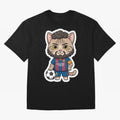 Fcb - Fc Barcelona | Cute Cat Messi with Jersey Barcelona Classic T-Shirt Celebrate the Stars of Global Football Passion for FIFA World Cup 2026 USA Canada Mexico, Filled with Neymar, Haaland and Cristiano Ronaldo, France, Football Passion,