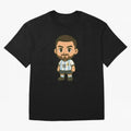 Lionel Messi Cartoon Art Argentina Classic T-Shirt Live the Energy of Match Day Hype around FIFA World Cup 2026 Group Stage, Messi, Neymar and Mbappe, Argentina and Brazil, Sports Nostalgia, International Competition, Famous Players and