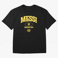 Messi 10: Yellow Text Soccer Legend T-shirt Active T-Shirt Experience the Global Stage of Match Day Hype around FIFA World Cup 2026 Group Stage, Messi, CR7 and Mbappe, Portugal, Spain and Germany, Retro Football Energy, Iconic Rivalries, Trophy