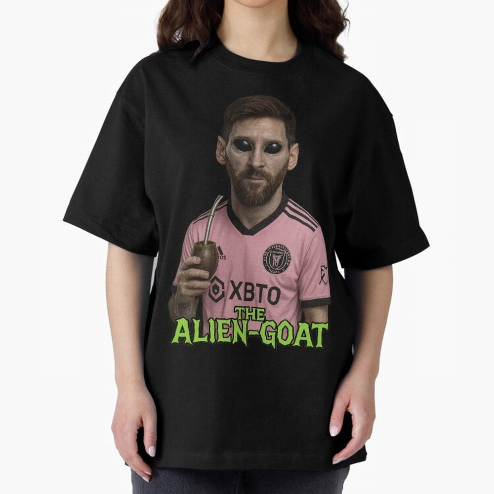 Messi Alien-GOAT: Extraterrestrial Fusion and Messi The Goat Inter Miami Jersey Classic T-Shirt Turn Football Passion into FIFA World Cup 2026 Group Stage Spirit, Made for Germany, Neymar, Haaland and Cristiano Ronaldo, Stadium Chants, National