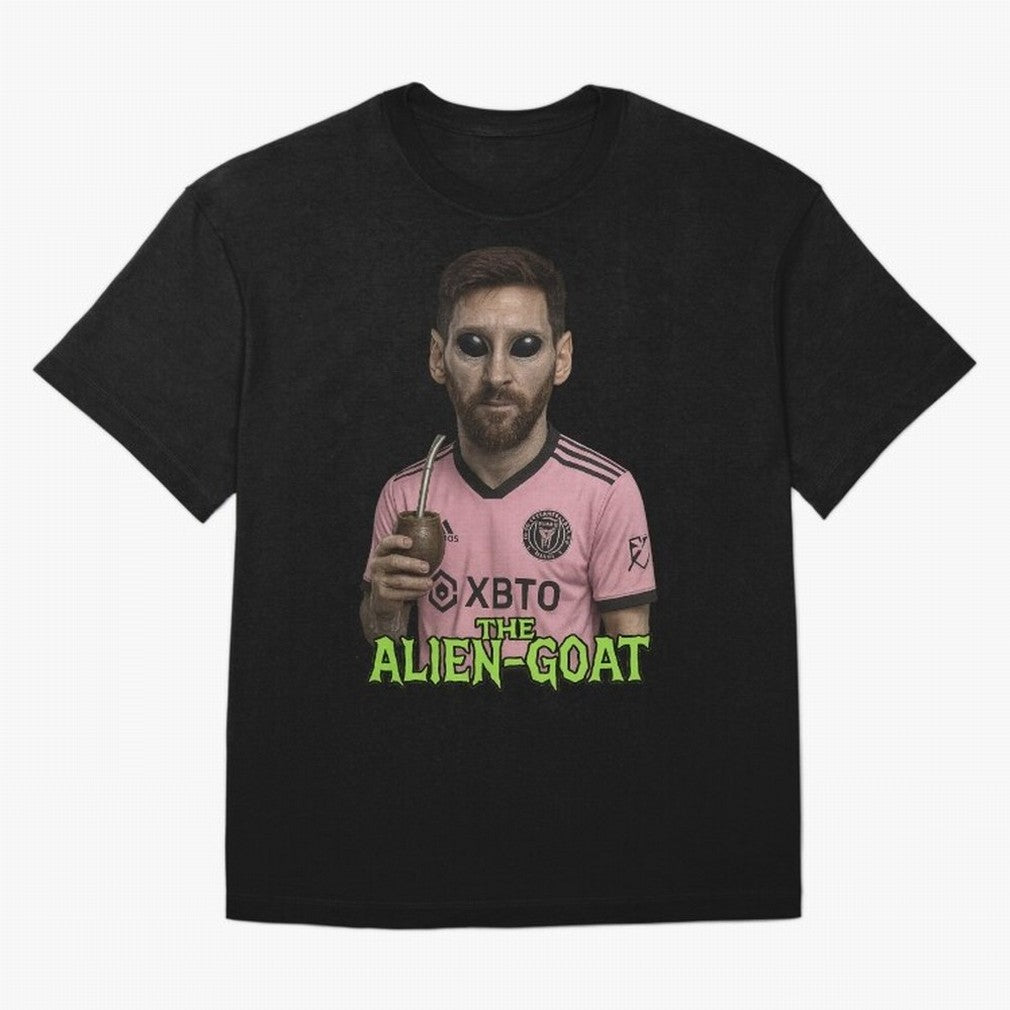 Messi Alien-GOAT: Extraterrestrial Fusion and Messi The Goat Inter Miami Jersey Classic T-Shirt Turn Football Passion into FIFA World Cup 2026 Group Stage Spirit, Made for Germany, Neymar, Haaland and Cristiano Ronaldo, Stadium Chants, National