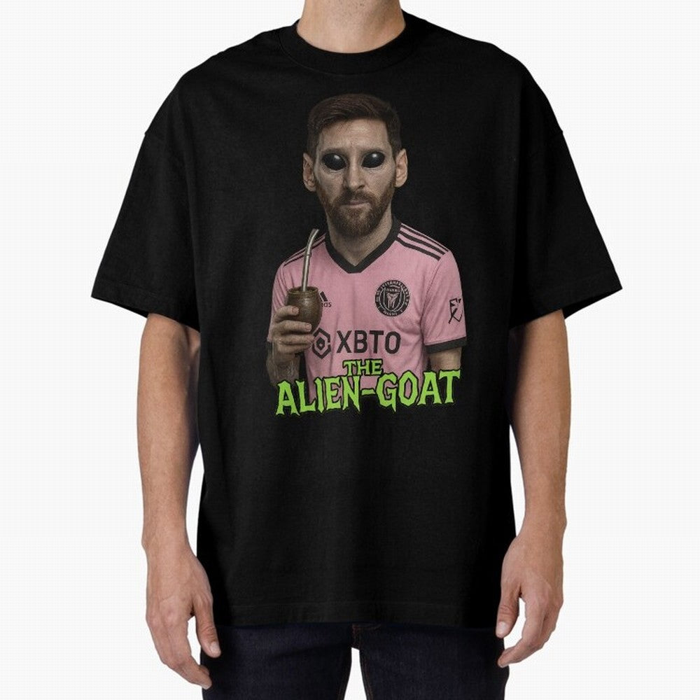 Messi Alien-GOAT: Extraterrestrial Fusion and Messi The Goat Inter Miami Jersey Classic T-Shirt Turn Football Passion into FIFA World Cup 2026 Group Stage Spirit, Made for Germany, Neymar, Haaland and Cristiano Ronaldo, Stadium Chants, National