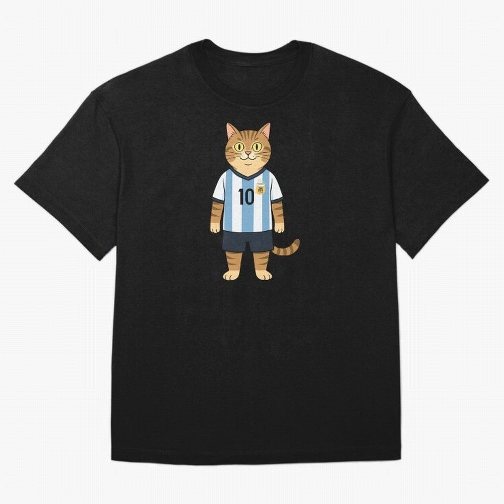 Lionel the Soccer Cat Oversized T-Shirt Join Supporters Worldwide for FIFA World Cup 2026 USA Canada Mexico for Fans of Messi and Brazil, Portugal and Argentina, Bringing Classic Soccer Heritage, Championship Pressure, Fan Loyalty and International