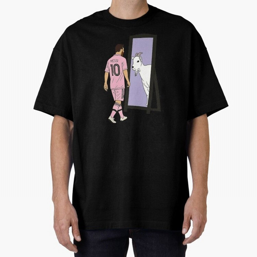 Messi Inter Miami Oversized T-Shirt Bring a Champion Mindset to FIFA World Cup 2026 USA Canada Mexico for Fans of CR7 and Messi and Argentina, Bringing Vintage Soccer Flavor, Modern Football Stars, National Flags and Final Night Emotion; Ideal for