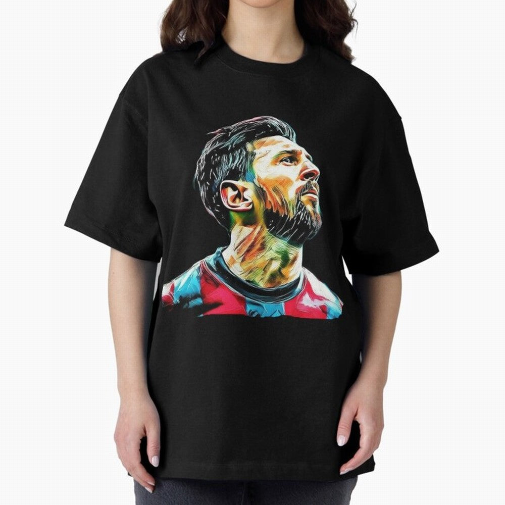 Messi Oversized T-Shirt Relive Global Football Passion for FIFA World Cup 2026 USA Canada Mexico, Centered on Neymar, Haaland and Cristiano Ronaldo, Argentina, France and Brazil, Retro Football Energy, Iconic Rivalries, Trophy Chase Drama and