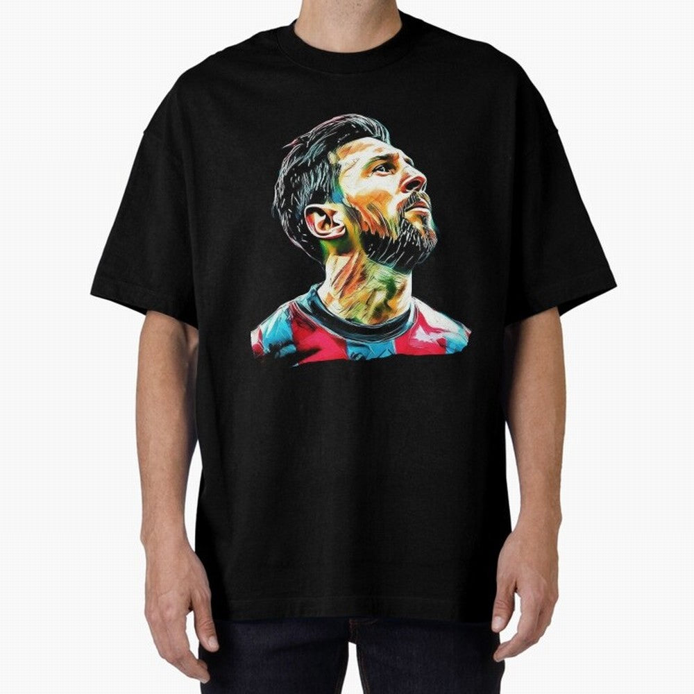 Messi Oversized T-Shirt Relive Global Football Passion for FIFA World Cup 2026 USA Canada Mexico, Centered on Neymar, Haaland and Cristiano Ronaldo, Argentina, France and Brazil, Retro Football Energy, Iconic Rivalries, Trophy Chase Drama and