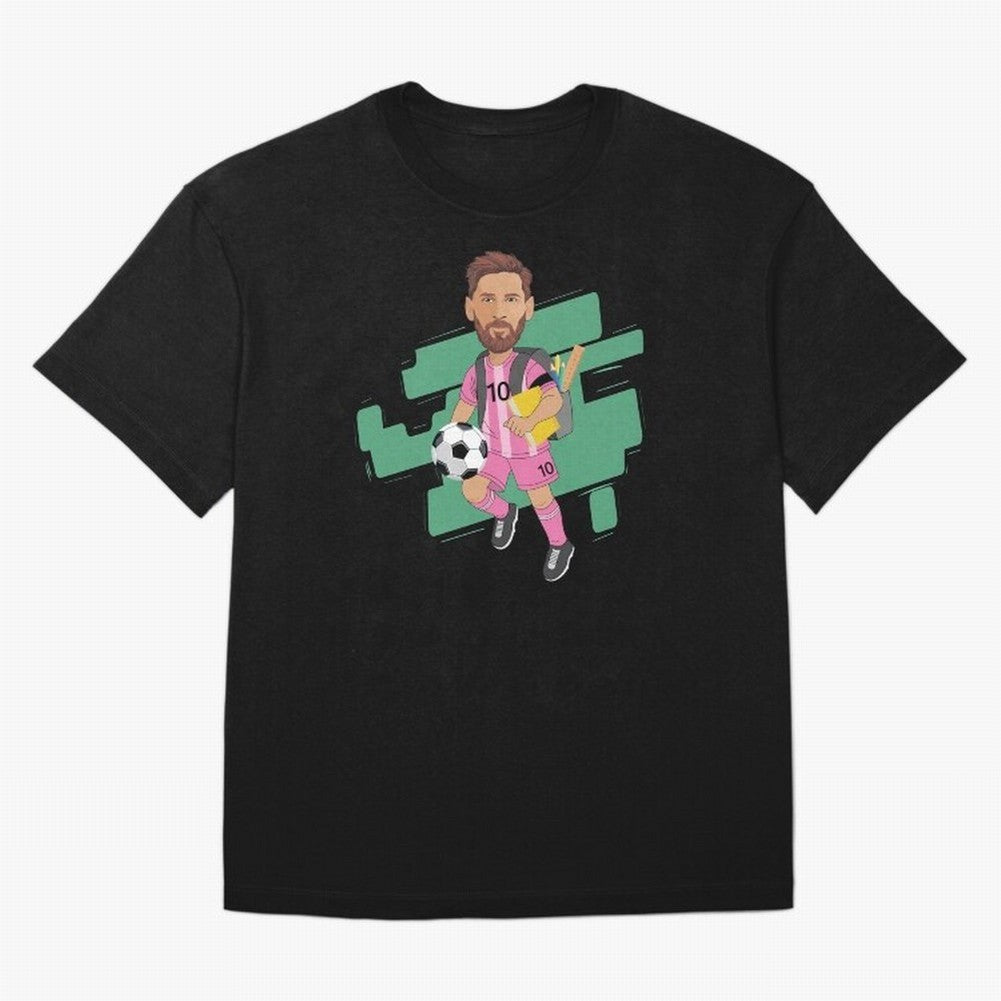 BACK TO SCHOOL - CARICATURE - LIONEL - MESSI - LEO Classic T-Shirt Celebrate Football Heritage in FIFA World Cup 2026 USA Canada Mexico Made for Messi, Argentina and Brazil Energy, Sports Nostalgia, International Competition, Famous Players and