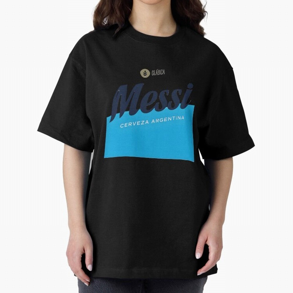 Messi Cerveza Argentina Parody Sticker Classic T-Shirt Cheer through Every Moment of Global Football Passion for FIFA World Cup 2026, Driven by Mbappe, Brazil, Portugal and Argentina, Goal Celebration Energy, Supporter Heritage, Football Icons and