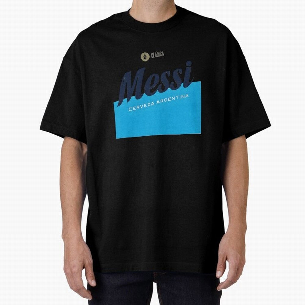 Messi Cerveza Argentina Parody Sticker Classic T-Shirt Cheer through Every Moment of Global Football Passion for FIFA World Cup 2026, Driven by Mbappe, Brazil, Portugal and Argentina, Goal Celebration Energy, Supporter Heritage, Football Icons and