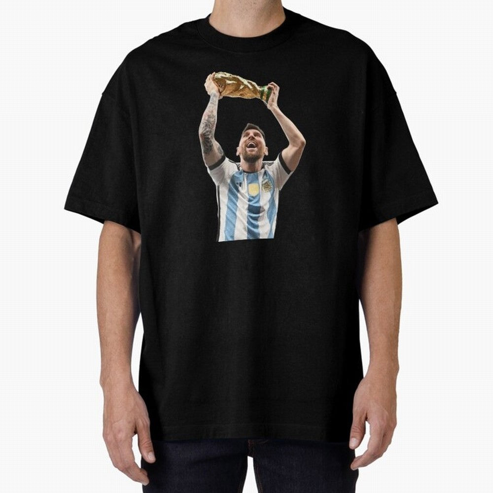Lionel Messi lifting the World Cup Classic T-Shirt Show Your Tournament Heart for FIFA World Cup 2026 Group Stage Spirit, Capturing Brazil, Portugal and Argentina, CR7, Tournament Hype, Historic Matchups, Family Viewing Parties and Global Sports