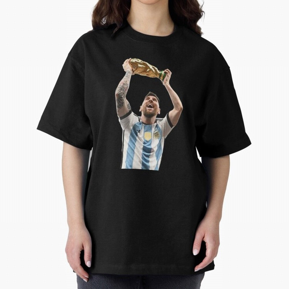 Lionel Messi lifting the World Cup Classic T-Shirt Show Your Tournament Heart for FIFA World Cup 2026 Group Stage Spirit, Capturing Brazil, Portugal and Argentina, CR7, Tournament Hype, Historic Matchups, Family Viewing Parties and Global Sports